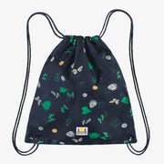 Sac tout usage marine à motif de matériels d'artiste, enfant || Navy all-purpose bag with art supplies all over print, child