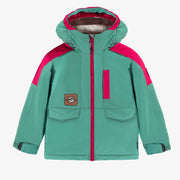 Habit de neige deux pièces turquoise et fuchsia, enfant || Two-piece turquoise ans fuchsia snowsuit, child