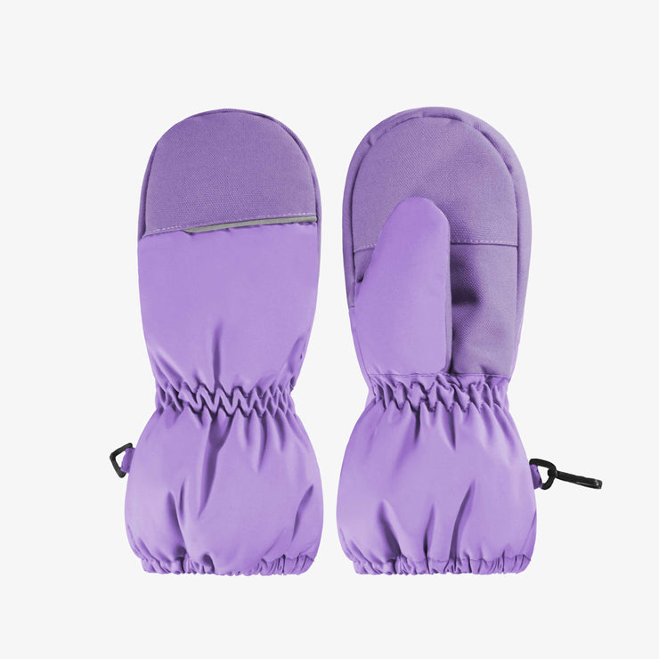 Mitaines mauves doublées en Thinsulate™ imperméable, enfant || Purple mittens lined in waterproof Thinsulate™, child