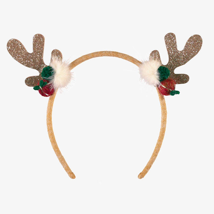 Serre-tête des fêtes avec parures de rennes, enfant || Holiday headband with reindeer adornments, child