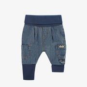 Pantalon évolutif en denim extensible, naissance || Evolutive pants in stretch denim, newborn