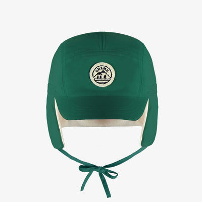 Dark green winter cap in nylon, baby