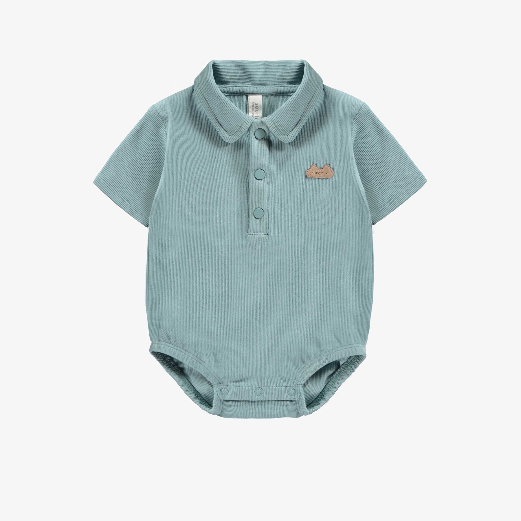 Infant Thermo Thermal Long Sleeve Bodysuit in Poseidon/stellar Blue