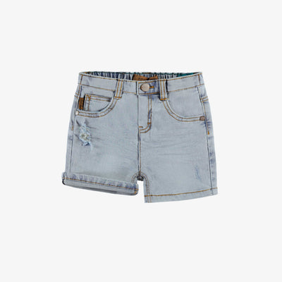 Short en denim bleu pâle, bébé || Pale blue denim shorts, baby