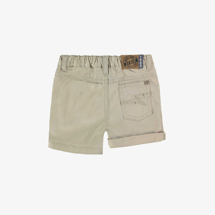 Short beige pâle en twill lyocell, bébé || Pale beige shorts in twill lyocell, baby