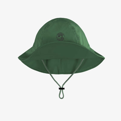 Green rain hat in polyurethane, baby