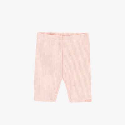 Pink ¾ legging in rib knit, baby