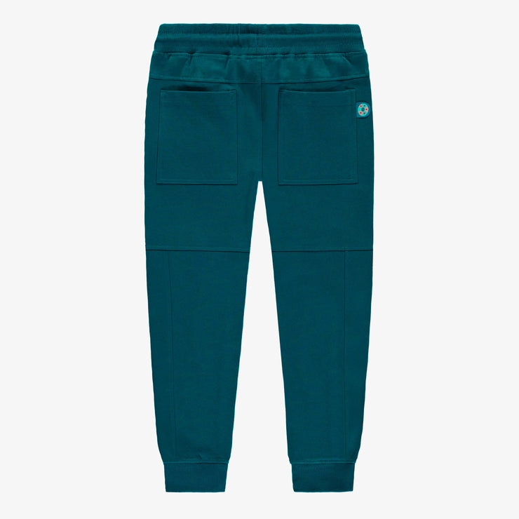 Pantalon turquoise en coton français, enfant || Turquoise pants in french cotton, child