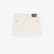 Cream lyocell denim shorts, child