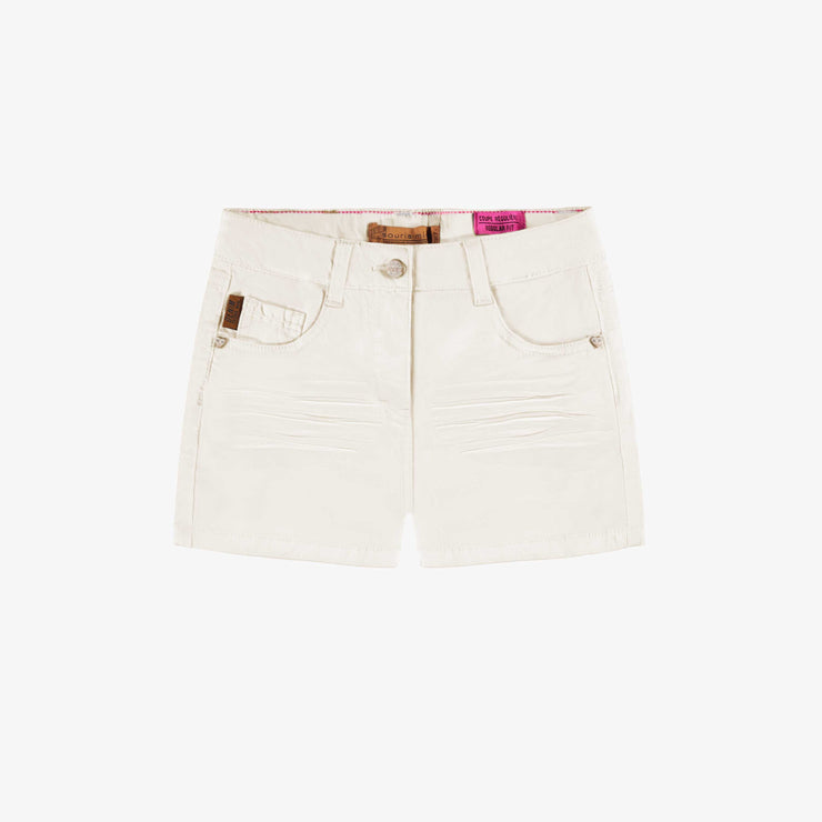 Cream lyocell denim shorts, child