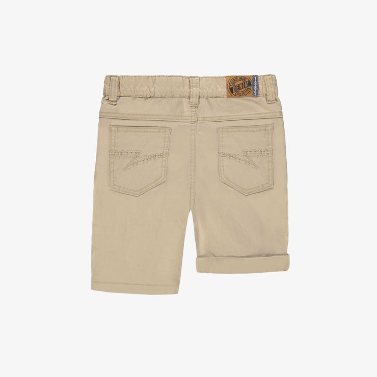 Bermuda beige pâle en twill lyocell, enfant || Pale beige bermuda shorts in twill lyocell, child