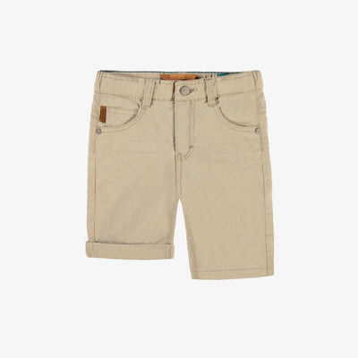 Pale beige bermuda shorts in twill lyocell, child