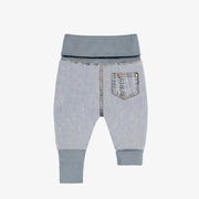 Pantalon évolutif en denim bleu pâle, naissance || Pale blue evolutive denim pants, newborn