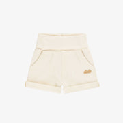 Short crème en doux coton français, naissance || Cream shorts in soft french cotton, newborn