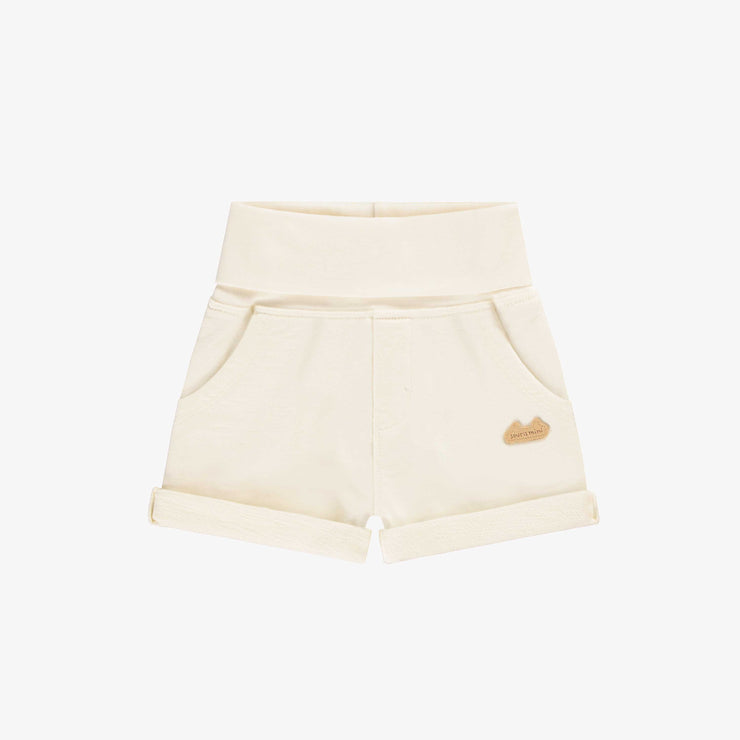 Short crème en doux coton français, naissance || Cream shorts in soft french cotton, newborn