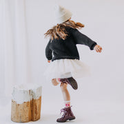 Jupe crème en tulle de polyester, enfant || Cream skirt in tulle of polyester, child