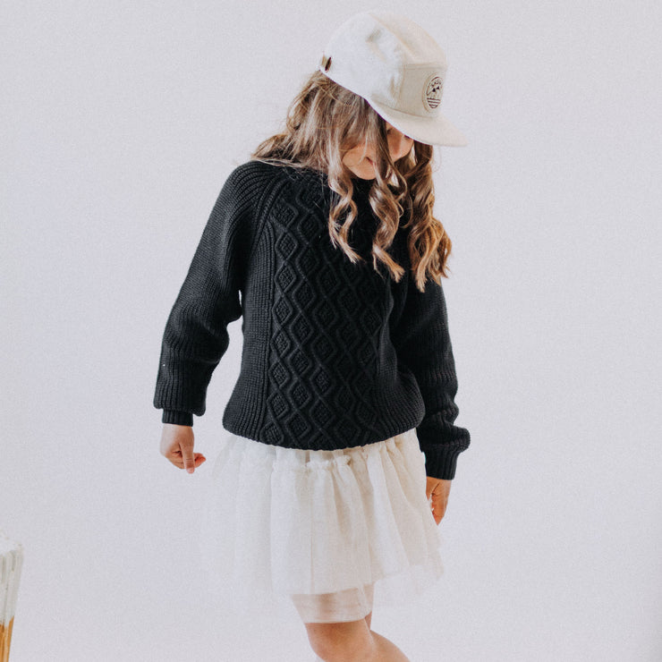 Jupe crème en tulle de polyester, enfant || Cream skirt in tulle of polyester, child