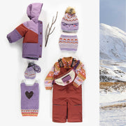 Purple and rust two-pieces snowsuit, baby