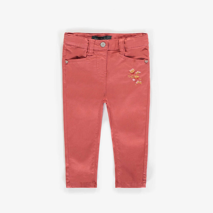 Denim brun coupe ajustée, bébé fille