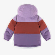 Habit de neige deux-pièces mauve et rouille, bébé || Purple and rust two-pieces snowsuit, baby