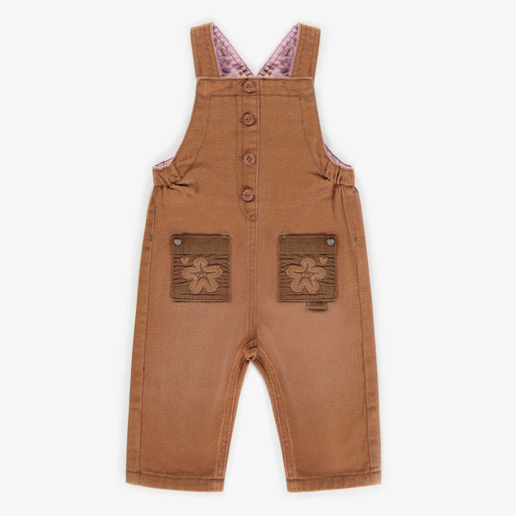 Brown long overall in twill, baby - Souris Mini – Souris Mini