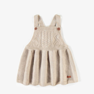 Robe de maille en polyester recyclé, naissance || Knitted Dress in recycled polyester, newborn