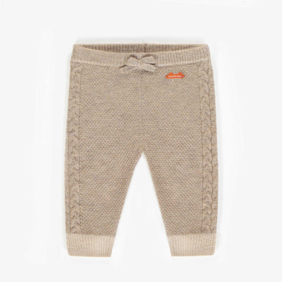 Pantalon de maille en polyester recyclées, naissance  || Knitted pants in recycled polyester, newborn