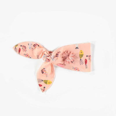 Bandeau noué rose, bébé fille || Pink Knotted Headband, Baby Girl