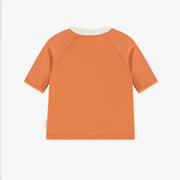 T-shirt de bain orange avec manches aux coudes, bébé || Orange bathing t-shirt with elbow sleeves, baby