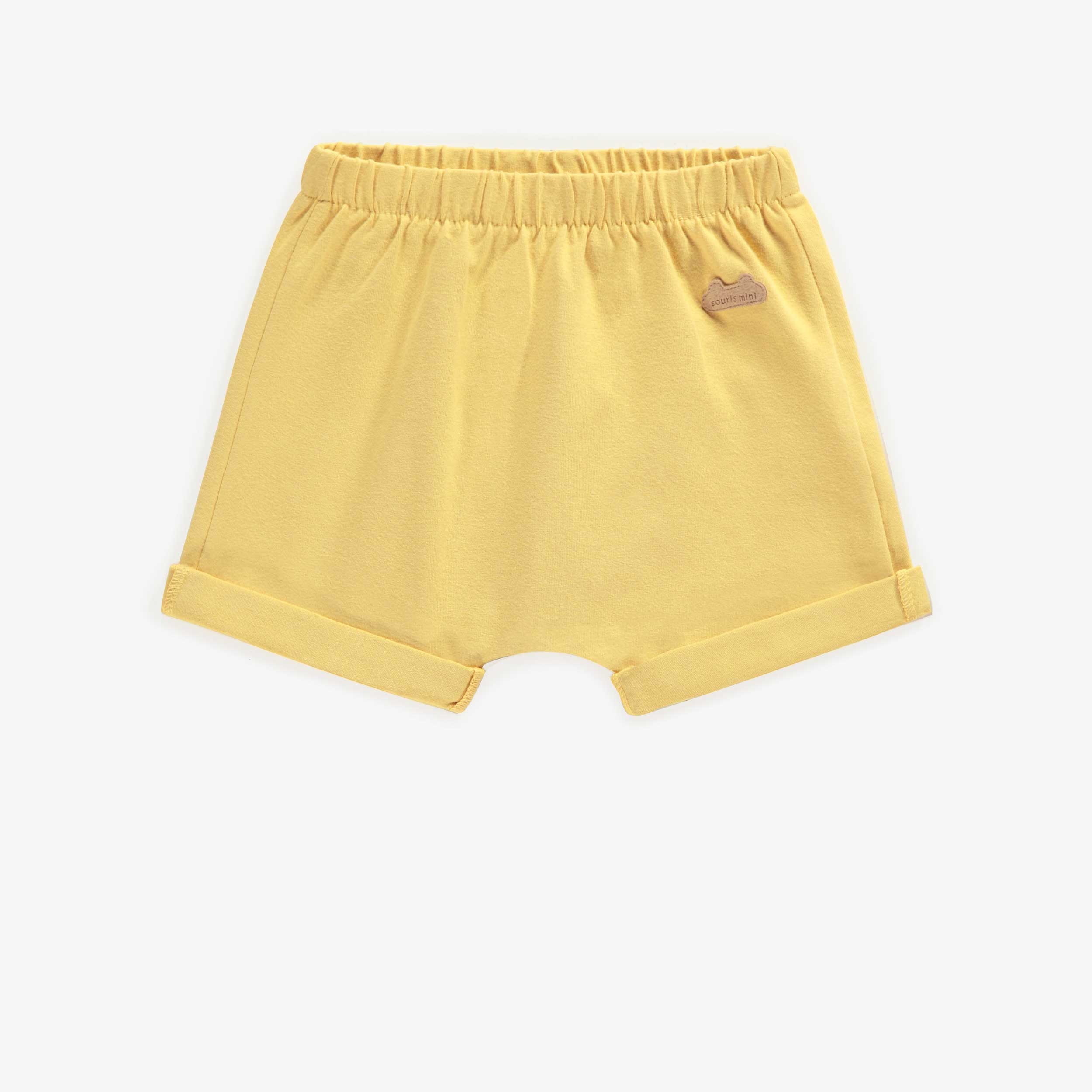 Organic Pointelle Babylock Shorts Yellow