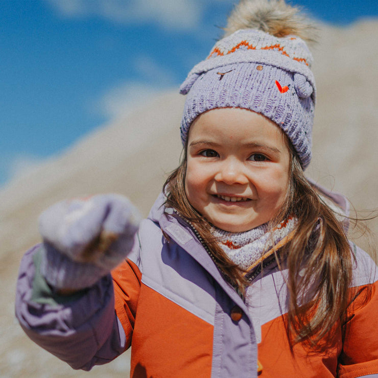 Purple and rust two-pieces snowsuit, baby