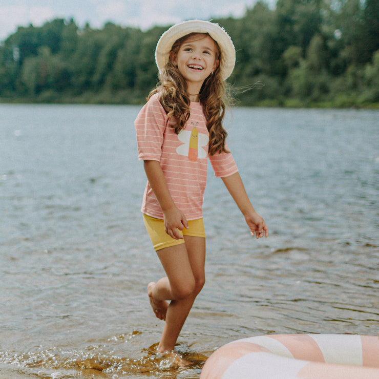 Short de bain jaune court, enfant || Short yellow bathing short, child