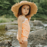 Maillot de bain une pièce orange, bébé || Orange one-piece swimsuit, baby