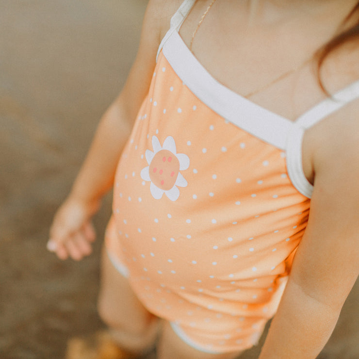 Maillot de bain une pièce orange, bébé || Orange one-piece swimsuit, baby