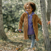 Manteau brun de style trench, enfant || Brown trench coat, child